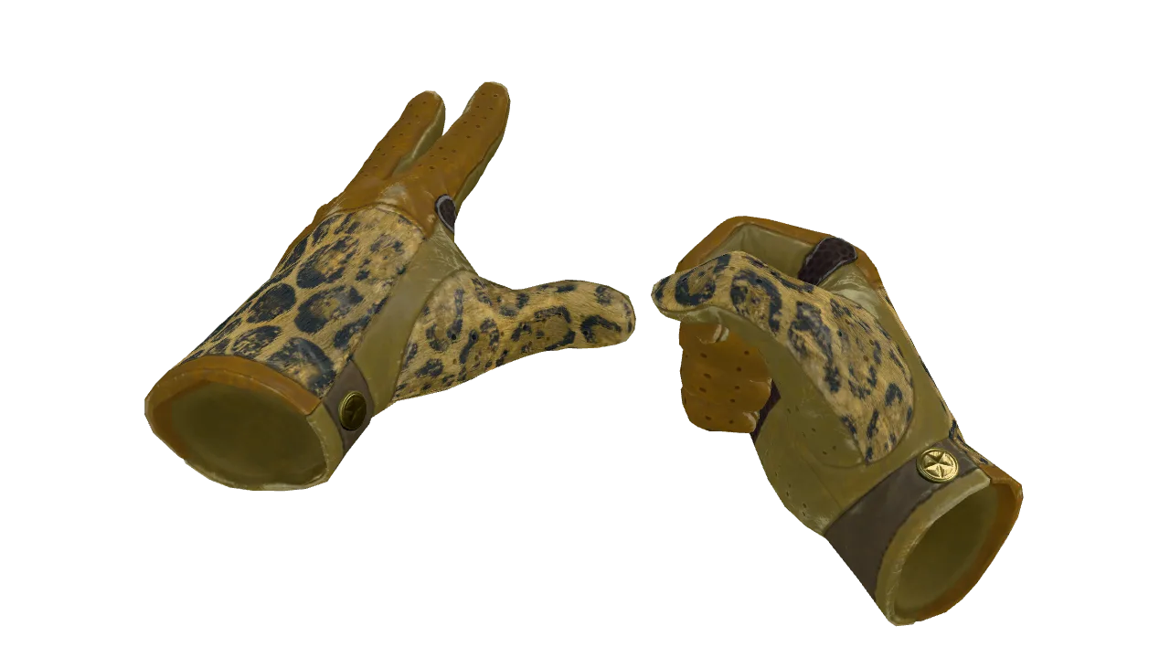 ★ Driver Gloves | Queen Jaguar (Field-Tested) — Dust II light, front
