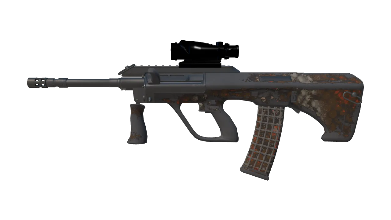 AUG | Sweeper (Battle-Scarred) — Dust II light, front