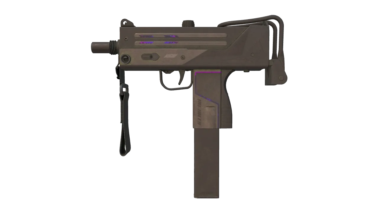 MAC-10 | Light Box (Battle-Scarred) — Dust II light, front