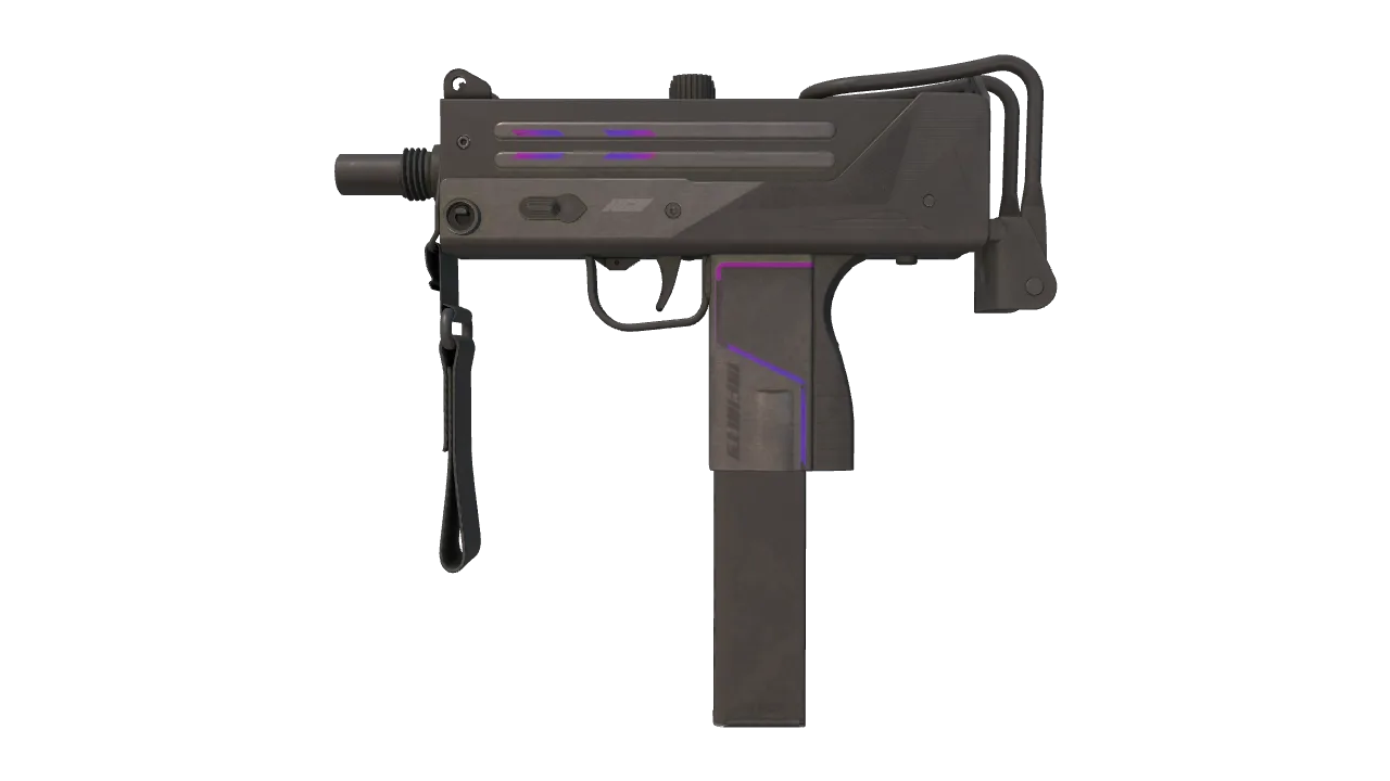 MAC-10 | Light Box (Well-Worn) — Dust II light, front