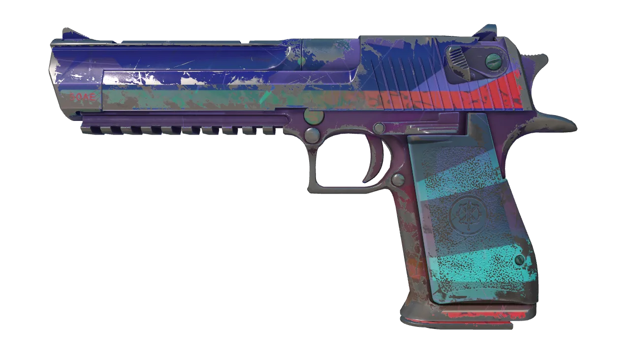 Desert Eagle | Starcade (Well-Worn) — Dust II light, front