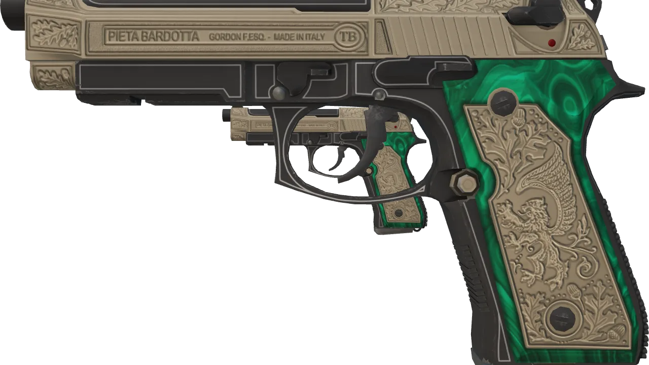 StatTrak™ Dual Berettas | Royal Consorts (Factory New) — Dust II light, front