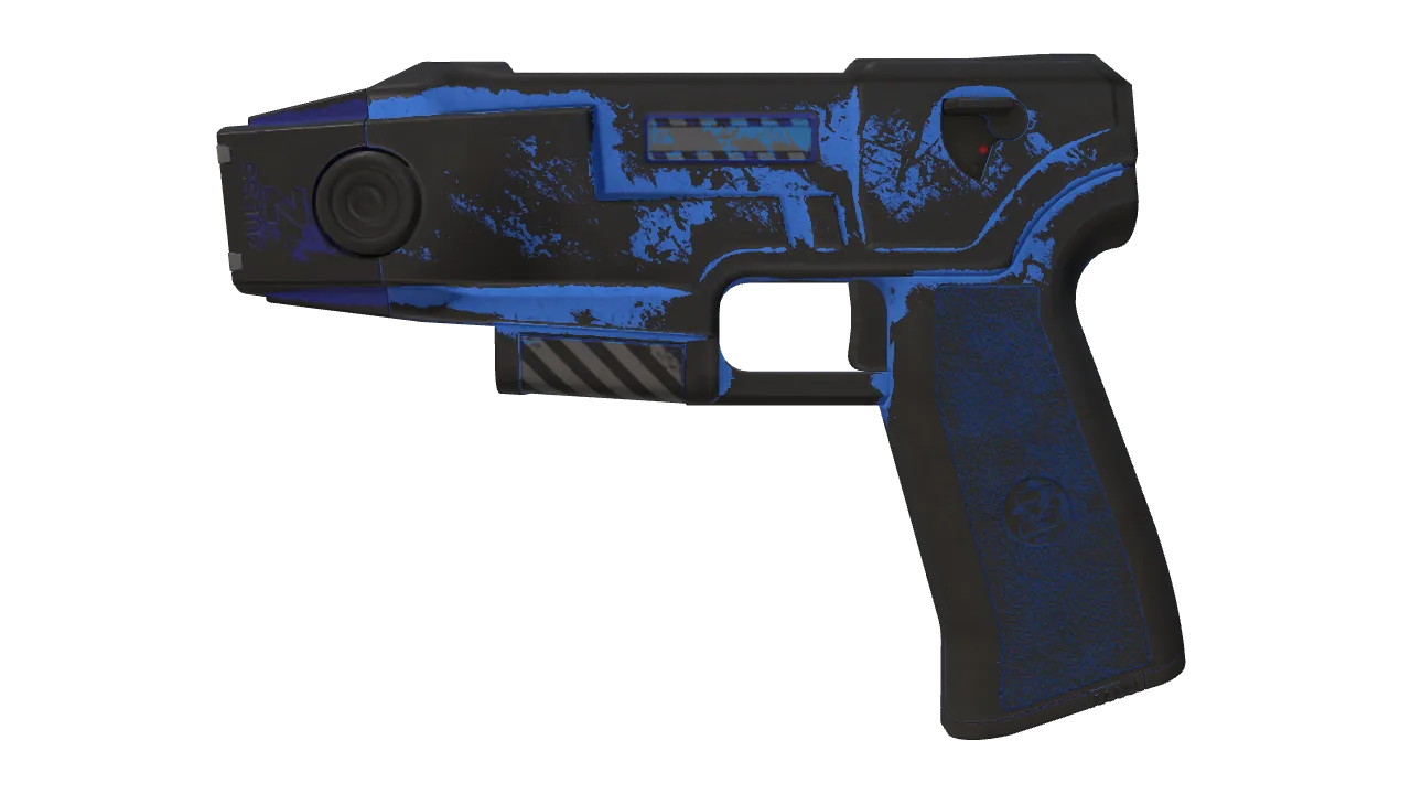 Souvenir Zeus x27 | Electric Blue (Battle-Scarred) — Dust II light, front
