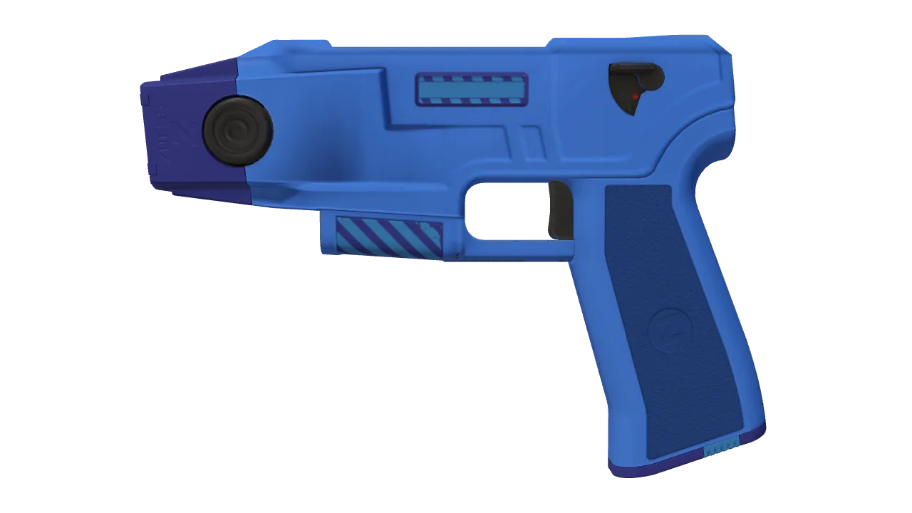 Zeus x27 | Electric Blue (Factory New) — Dust II light, front