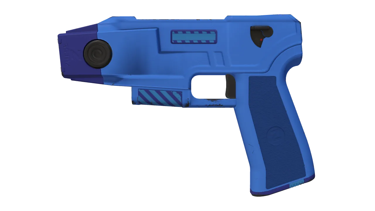 Souvenir Zeus x27 | Electric Blue (Minimal Wear) — Dust II light, front