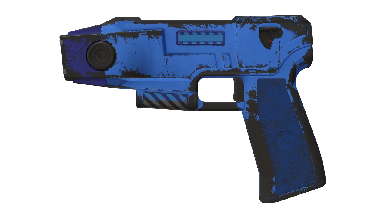 Souvenir Zeus x27 | Electric Blue (Well-Worn) — Dust II light, front