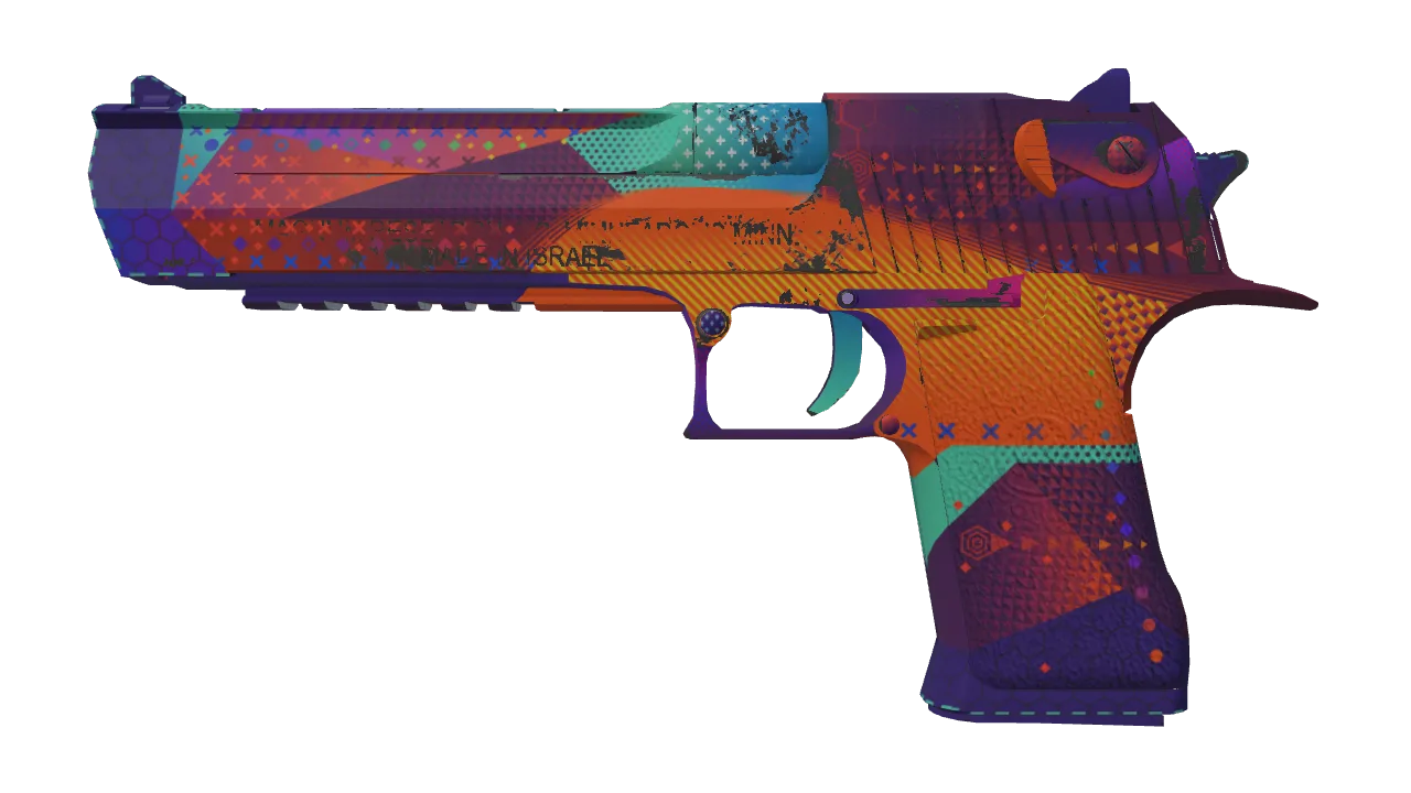 StatTrak™ Desert Eagle | Ocean Drive (Well-Worn) — Dust II light, front