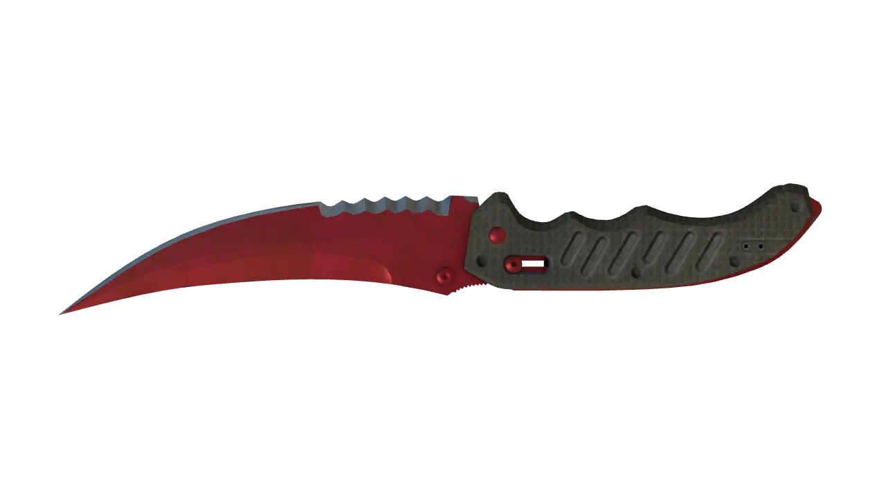 Flip Knife | Doppler (Ruby) seed #555, back