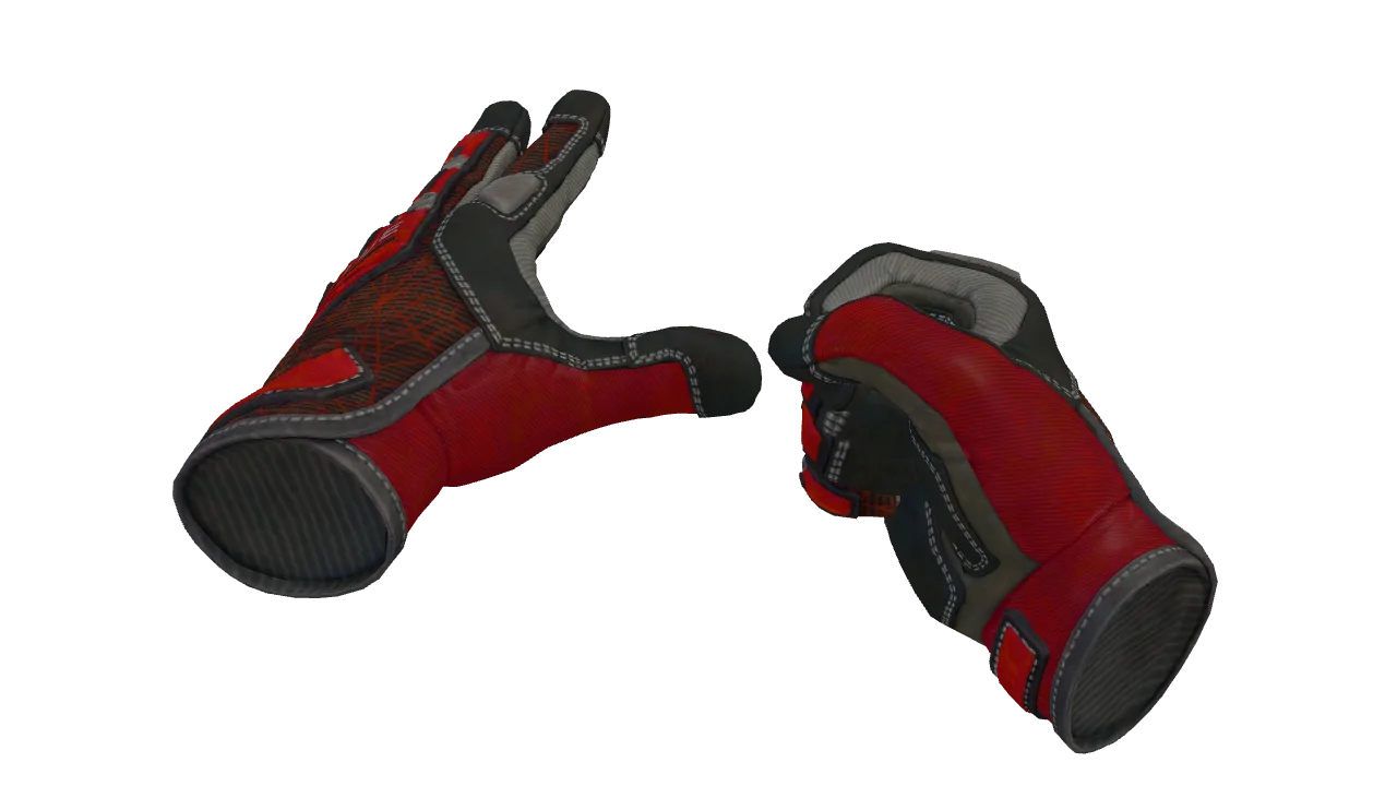Specialist Gloves | Crimson Web seed #198, front