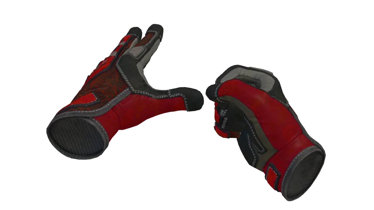 Specialist Gloves | Crimson Web seed #263, front