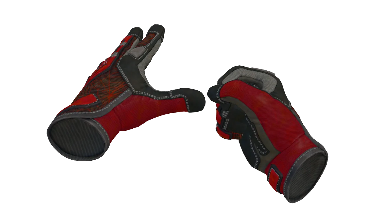 Specialist Gloves | Crimson Web seed #573, front