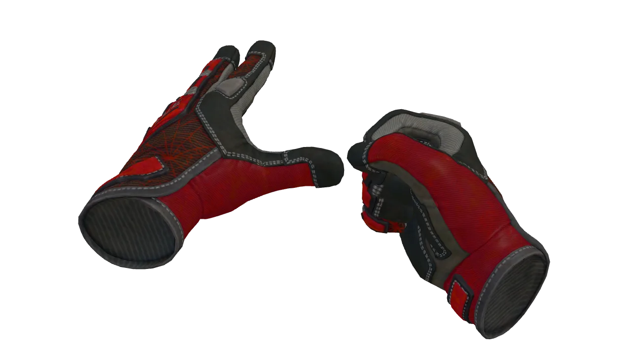 Specialist Gloves | Crimson Web seed #745, front