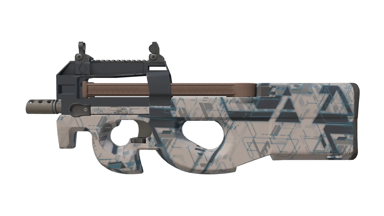 P90 | Schematic (Factory New) — Dust II light, front