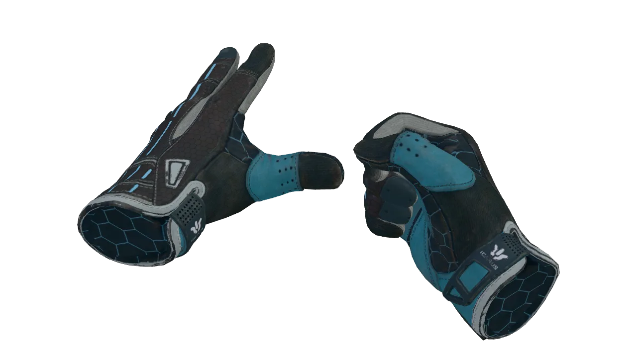 ★ Sport Gloves | Superconductor (Well-Worn) — Dust II light, front