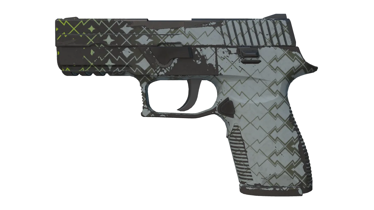P250 | Mint Kimono (Field-Tested) — Dust II light, front