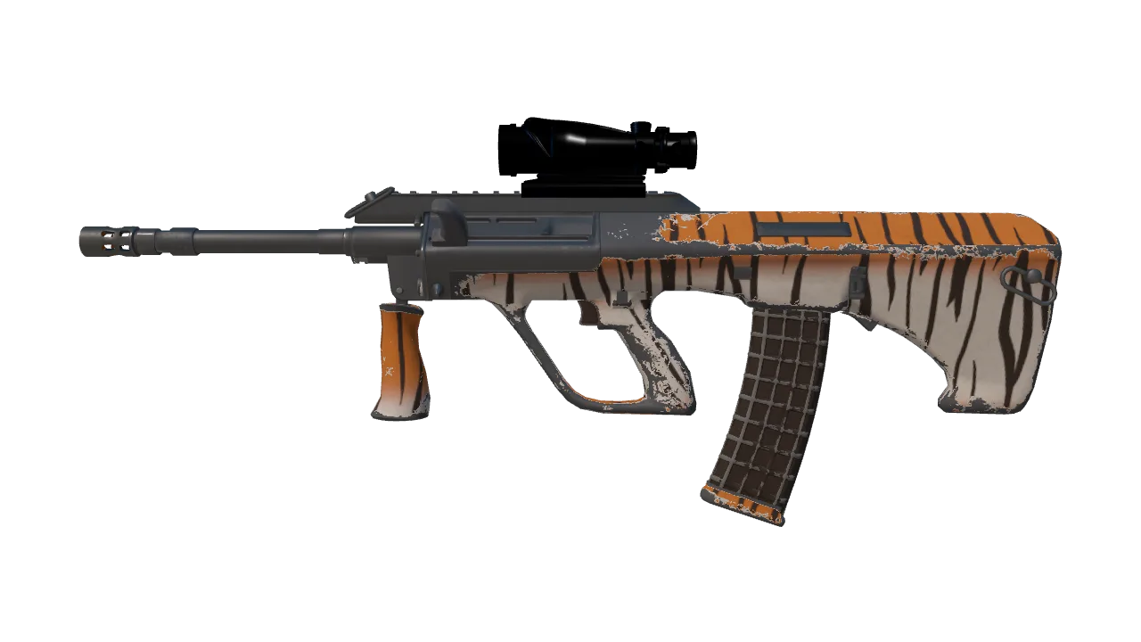 AUG | Bengal Tiger (Field-Tested) — Dust II light, front