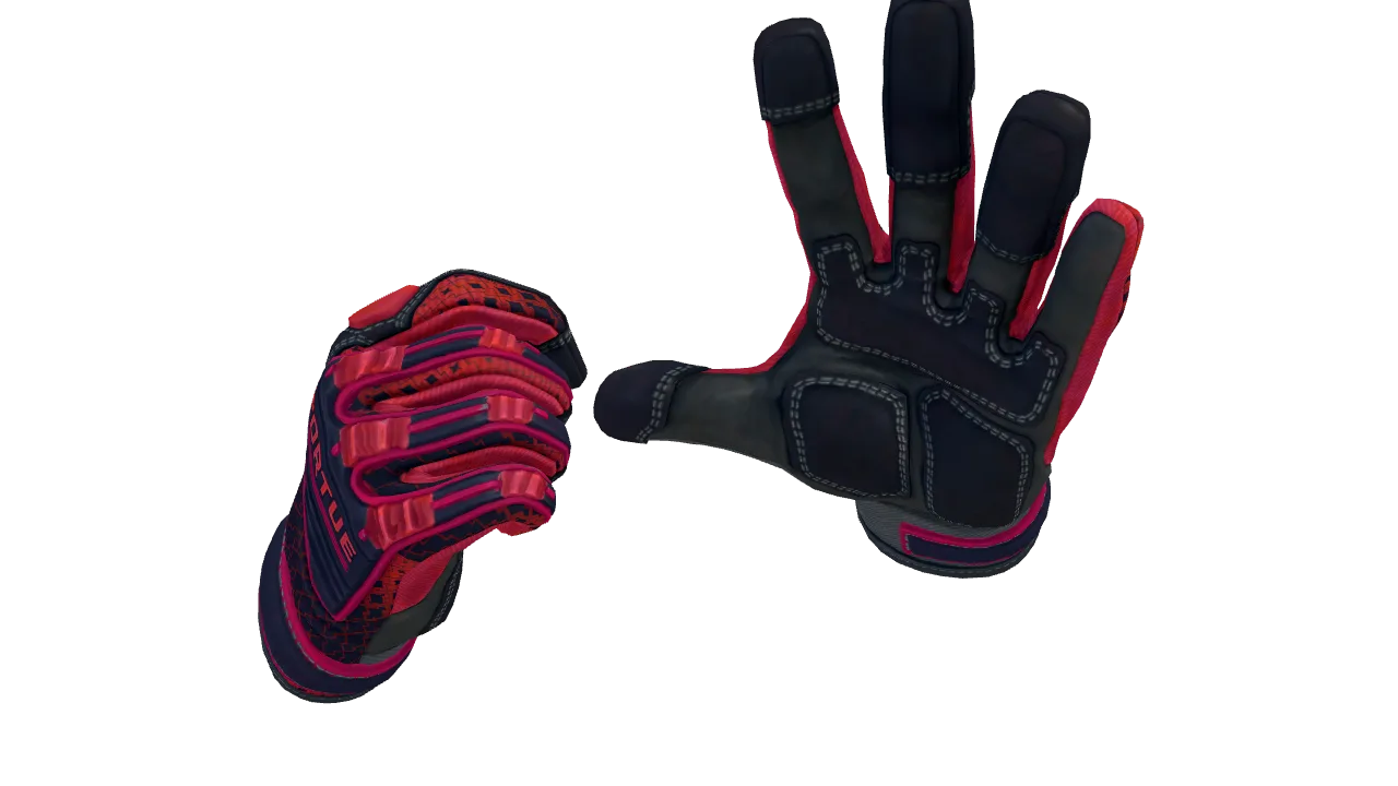 Specialist Gloves | Crimson Kimono seed #777, back