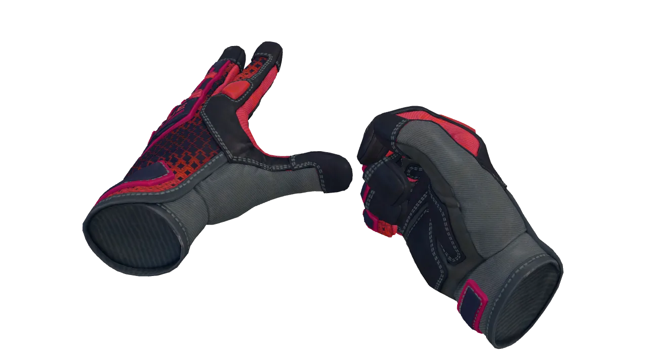 Specialist Gloves | Crimson Kimono seed #777, front