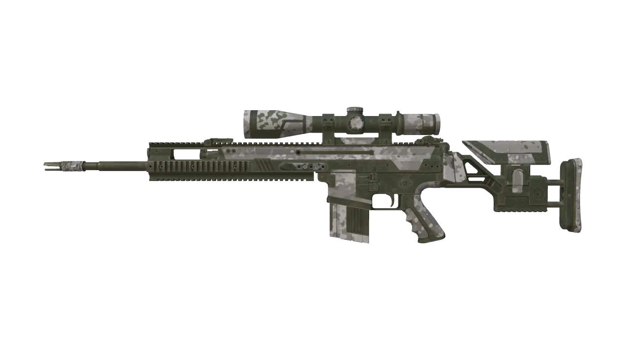 SCAR-20 | Arctic Camo Panels (Well-Worn) — Dust II light, front