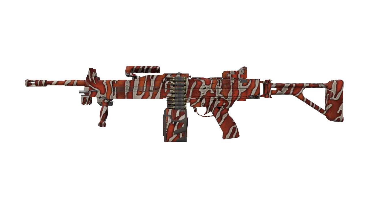 Negev | Lionfish (Factory New) — Dust II light, front