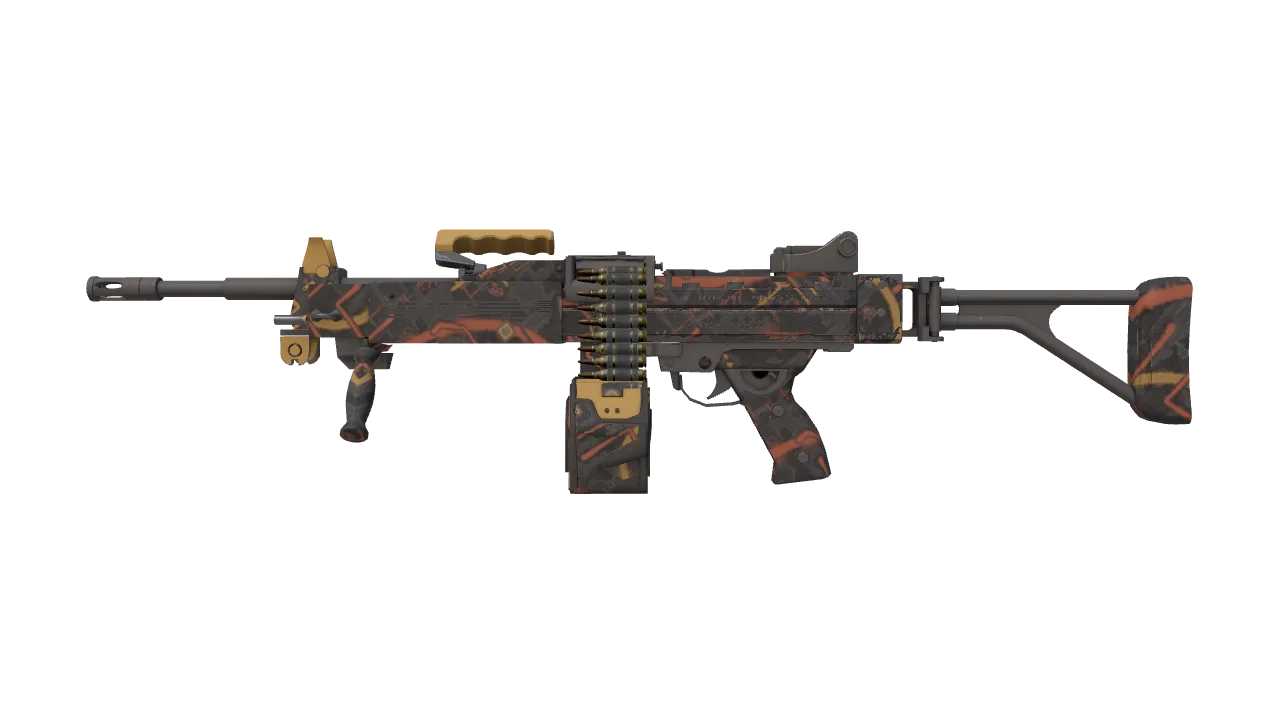 Negev | Infrastructure (Factory New) — Dust II light, front