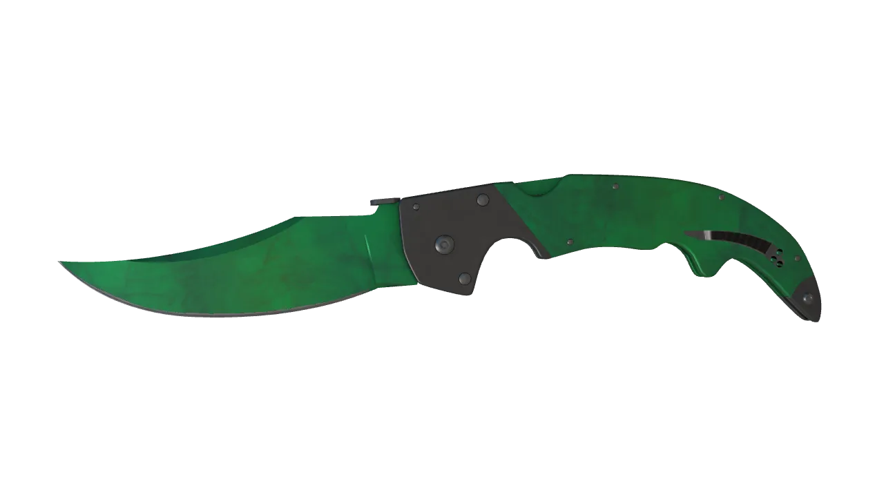 ★ Falchion Knife | Gamma Doppler (Emerald) (Factory New) — Dust II light, front