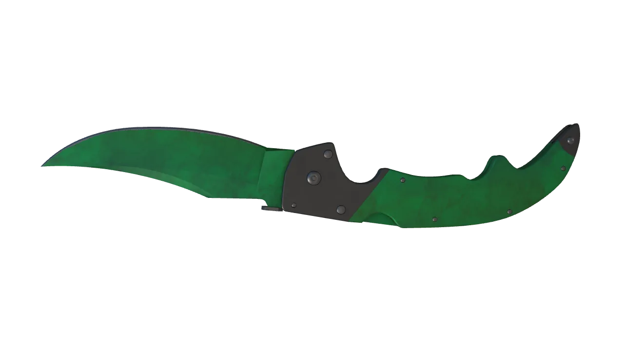Falchion Knife | Gamma Doppler (Emerald) seed #101, back