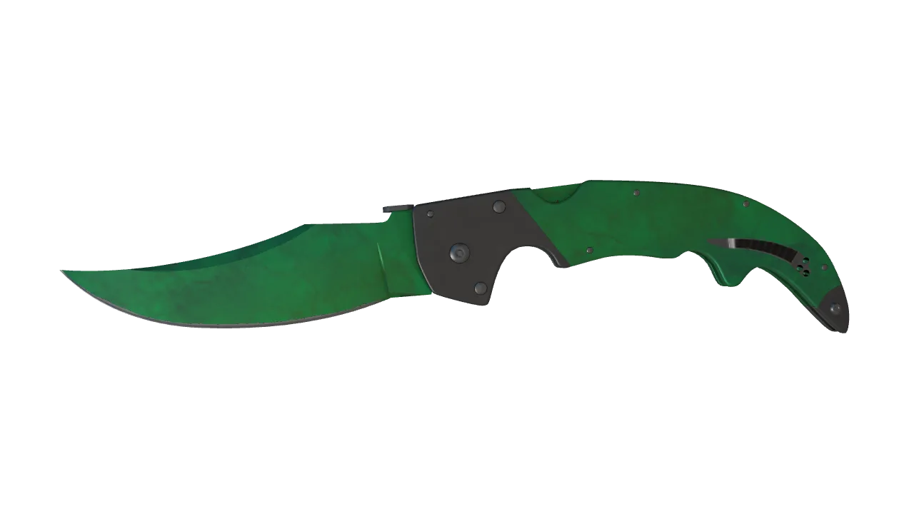 Falchion Knife | Gamma Doppler (Emerald) seed #221, front