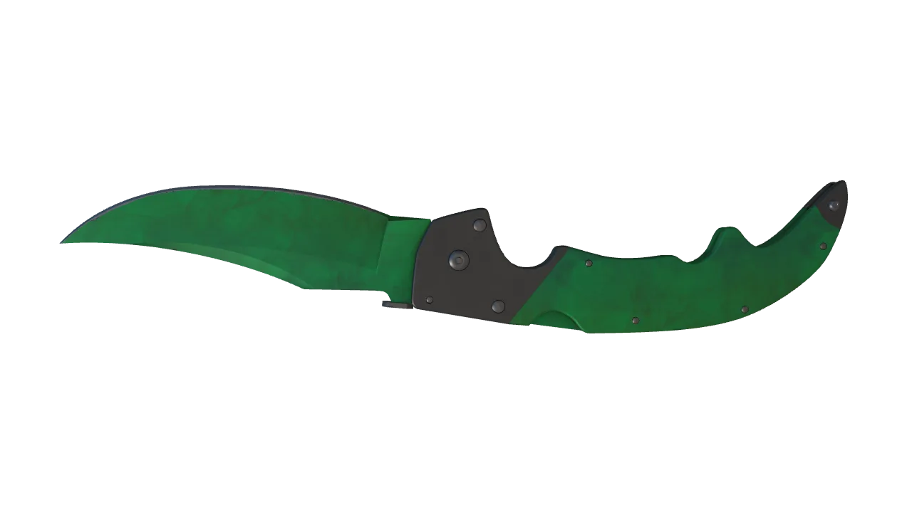 Falchion Knife | Gamma Doppler (Emerald) seed #261, back