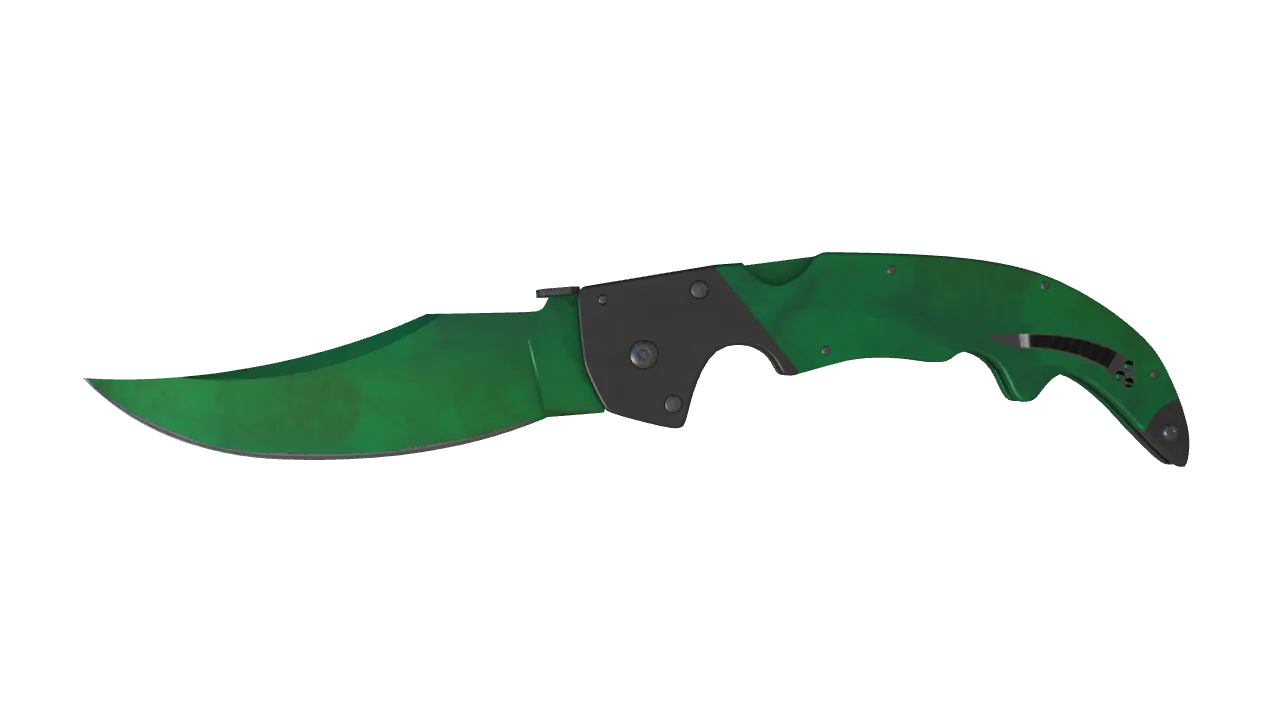 Falchion Knife | Gamma Doppler (Emerald) seed #563, front