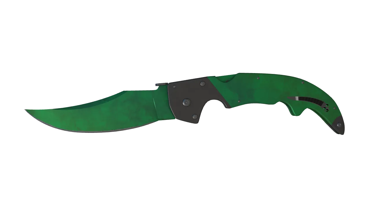 Falchion Knife | Gamma Doppler (Emerald) seed #620, front