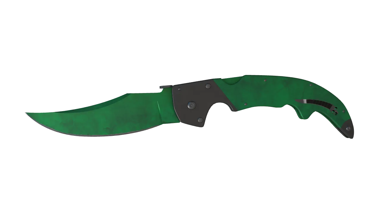 Falchion Knife | Gamma Doppler (Emerald) seed #636, front