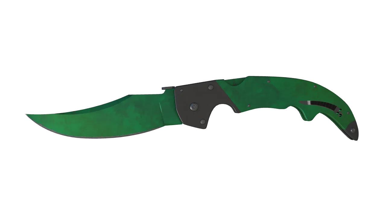 Falchion Knife | Gamma Doppler (Emerald) seed #662, front