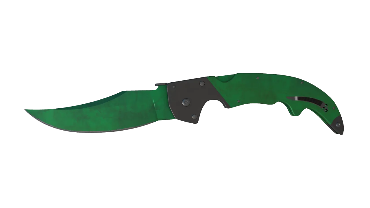 Falchion Knife | Gamma Doppler (Emerald) seed #704, front