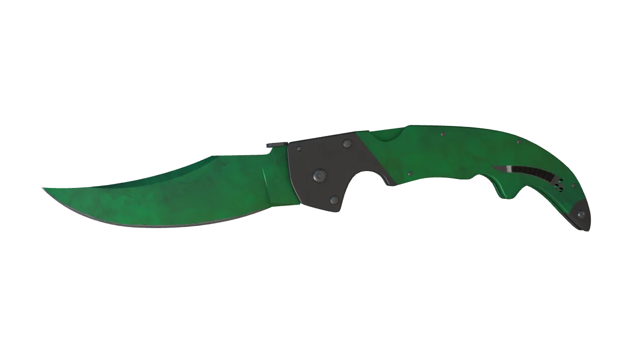 Falchion Knife | Gamma Doppler (Emerald) seed #788, front