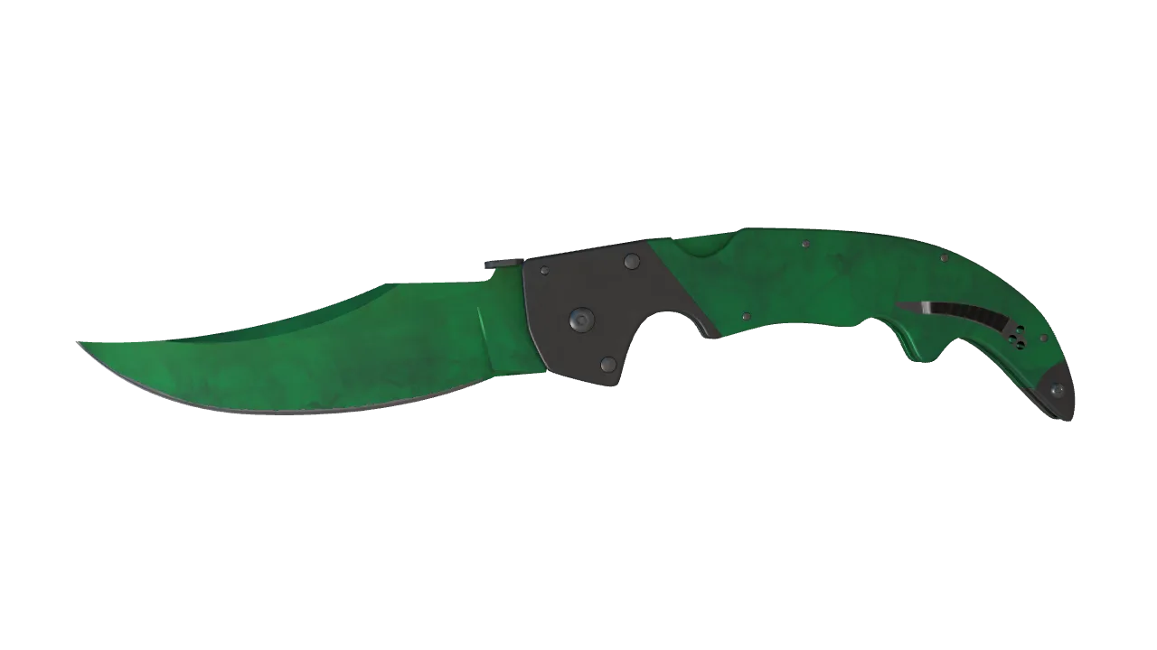 Falchion Knife | Gamma Doppler (Emerald) seed #87, front