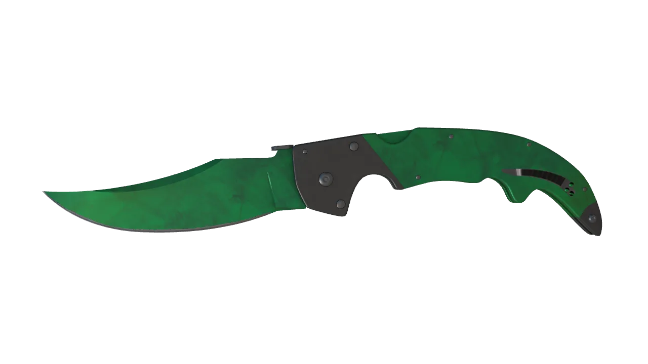 Falchion Knife | Gamma Doppler (Emerald) seed #917, front