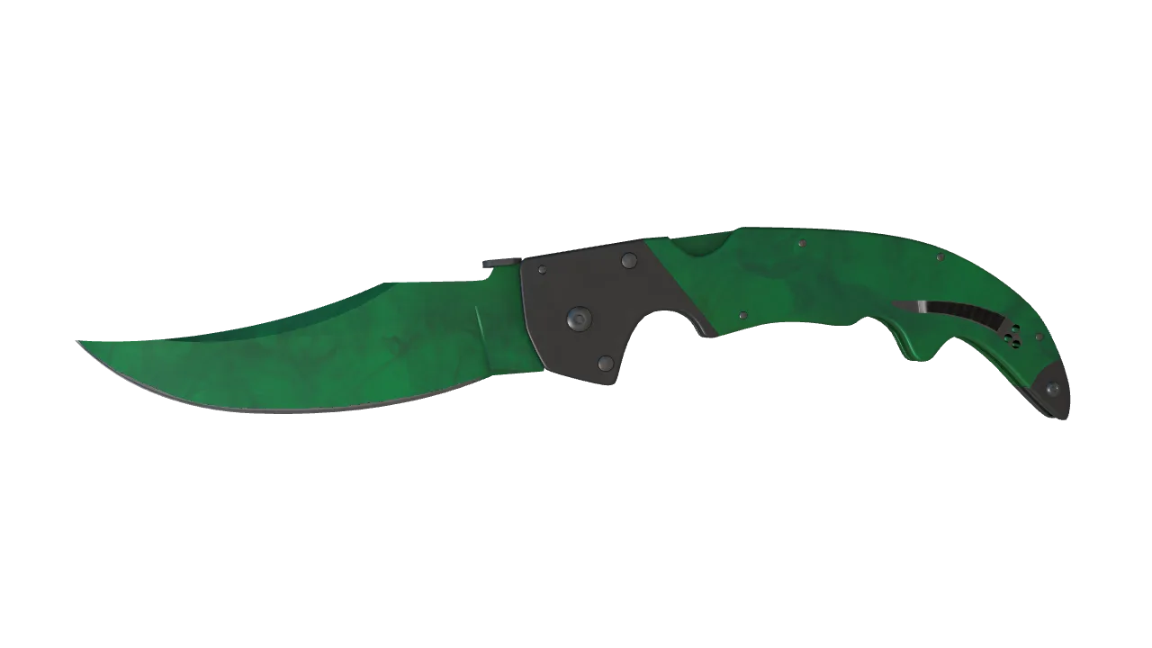 Falchion Knife | Gamma Doppler (Emerald) seed #918, front