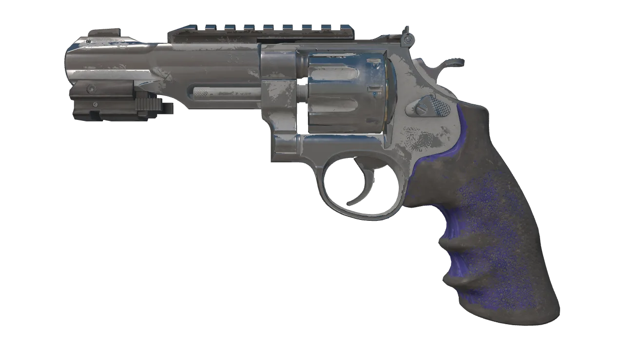 Souvenir R8 Revolver | Cobalt Grip (Battle-Scarred) — Dust II light, front