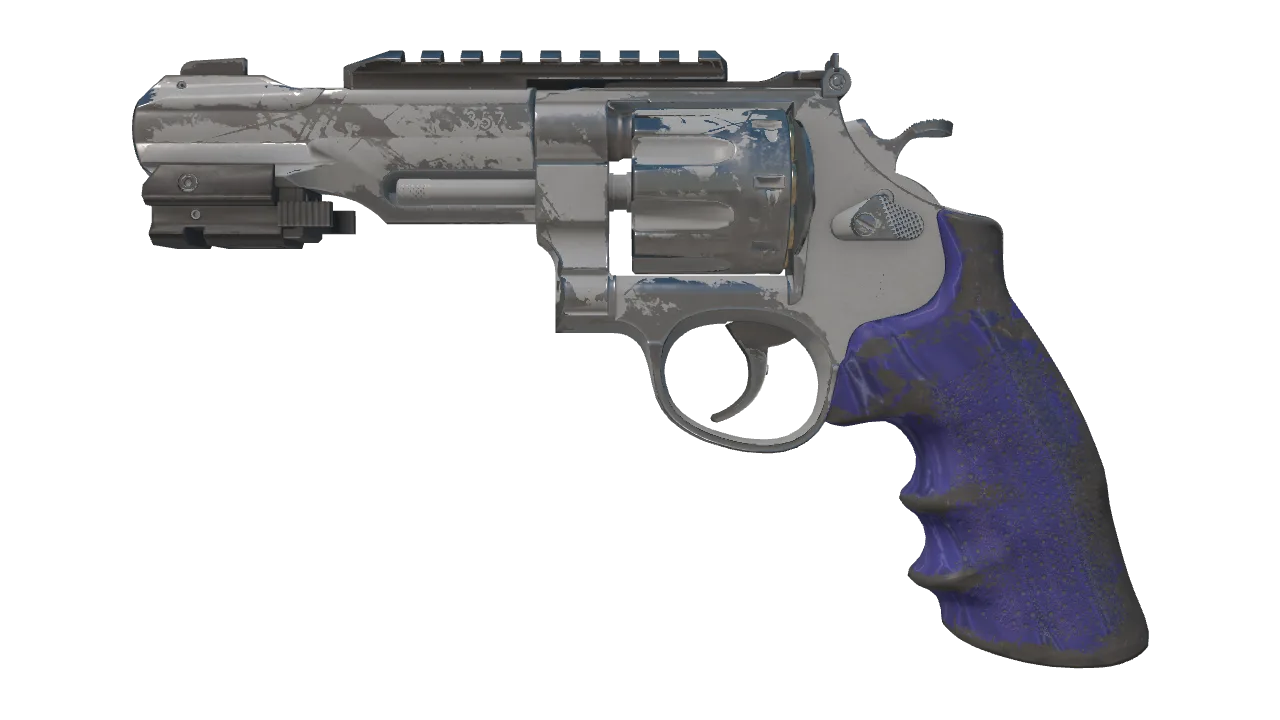 R8 Revolver | Cobalt Grip (Well-Worn) — Dust II light, front