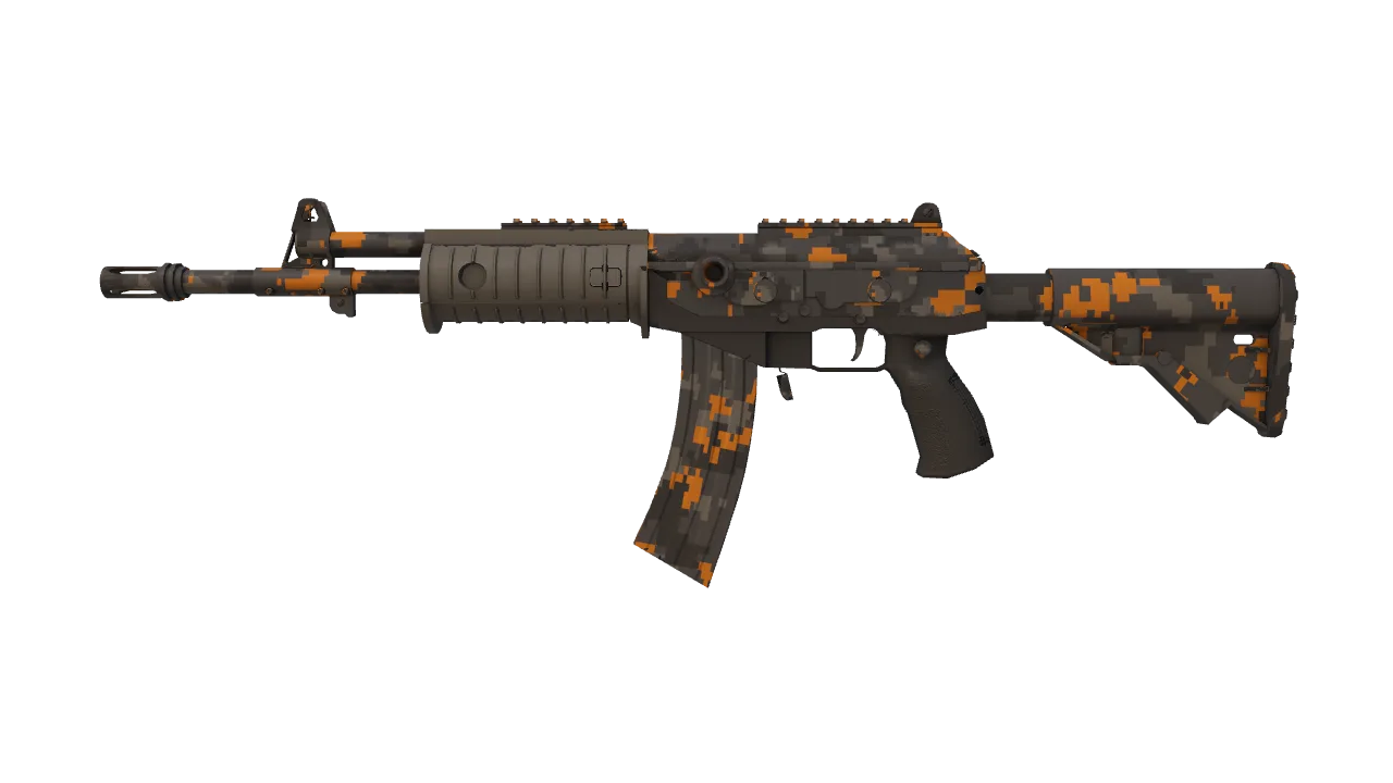 Galil AR | Orange DDPAT (Factory New) — Dust II light, front