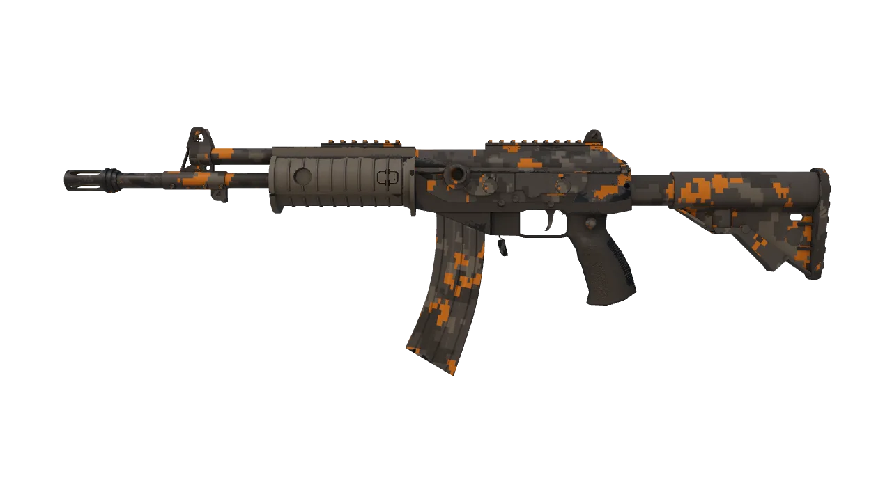 StatTrak™ Galil AR | Orange DDPAT (Minimal Wear) — Dust II light, front