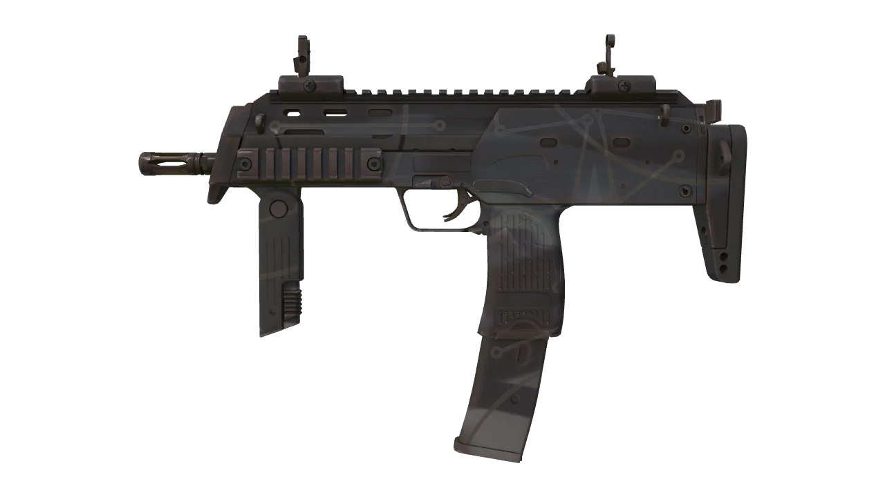 MP7 | Astrolabe (Minimal Wear) — Dust II light, front