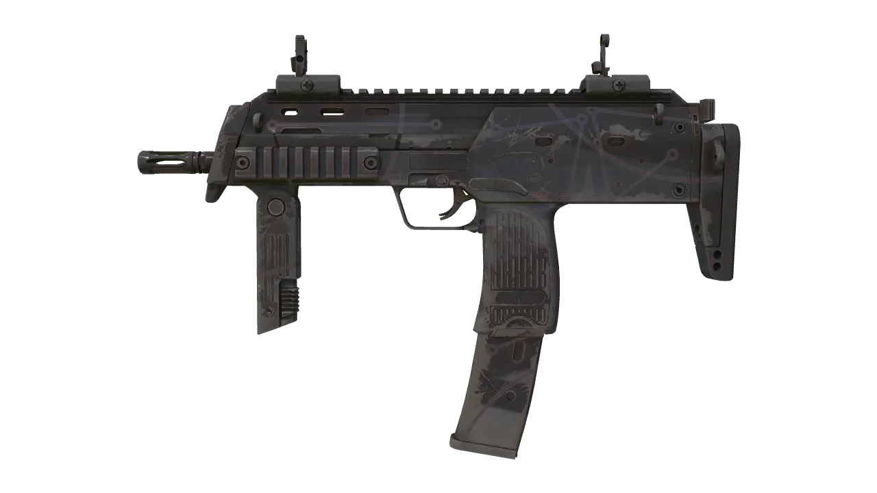 Souvenir MP7 | Astrolabe (Well-Worn) — Dust II light, front