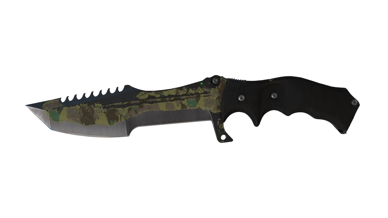 ★ Huntsman Knife | Boreal Forest (Battle-Scarred) — Dust II light, front
