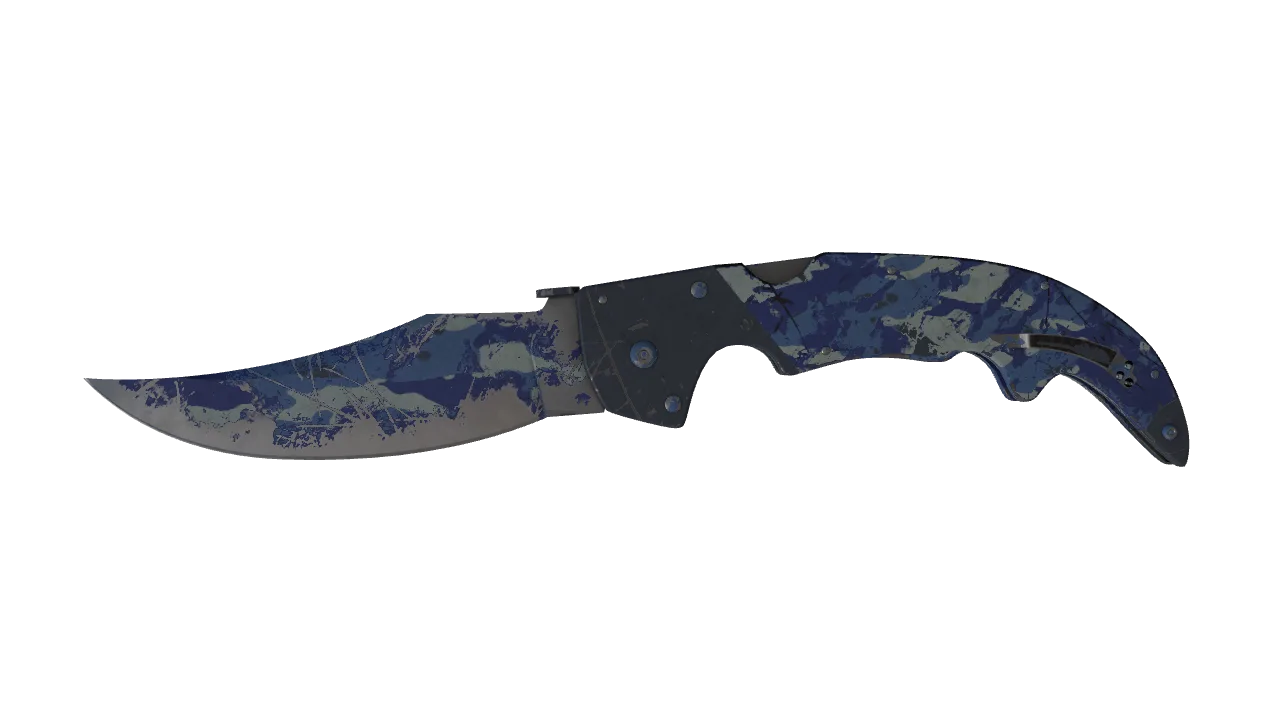 ★ Falchion Knife | Bright Water (Battle-Scarred) — Dust II light, front