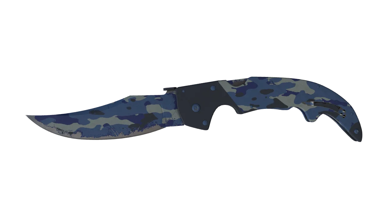 ★ Falchion Knife | Bright Water (Field-Tested) — Dust II light, front