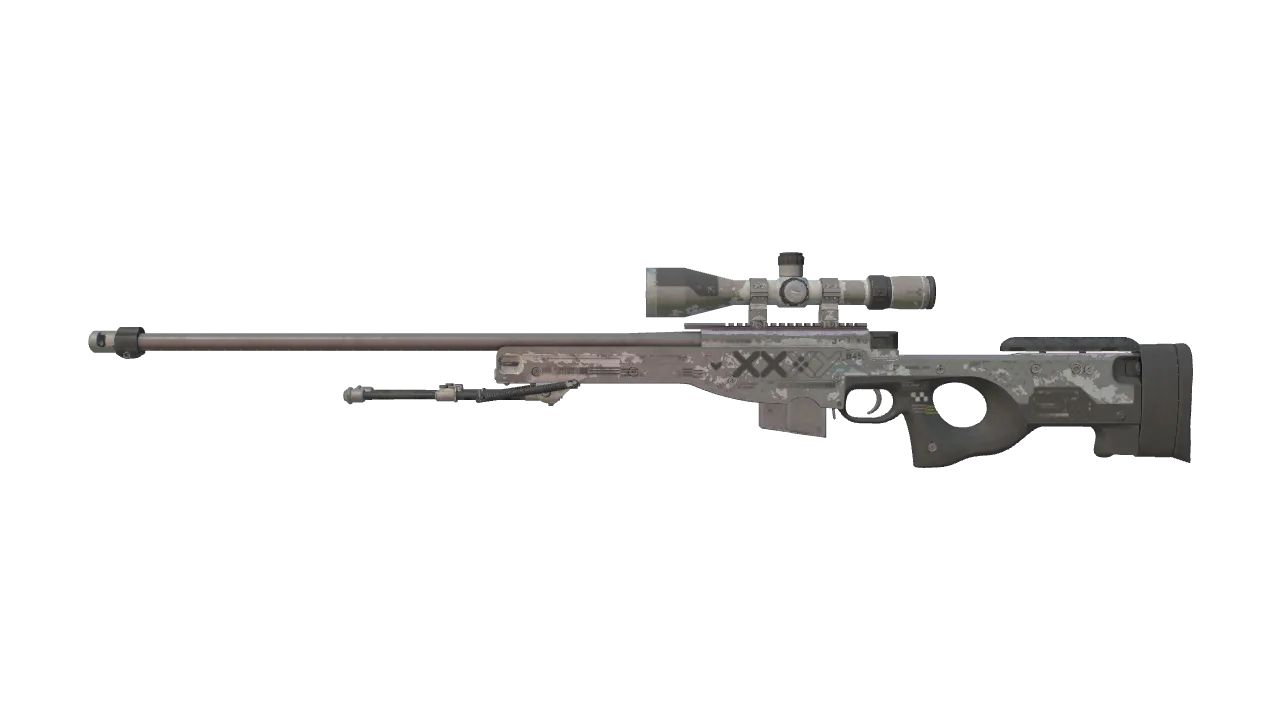 AWP | Printstream (Battle-Scarred) — Dust II light, front
