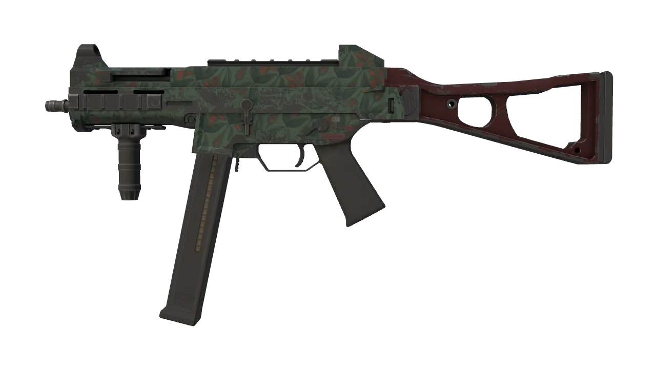 UMP-45 | Day Lily (Well-Worn) — Dust II light, front
