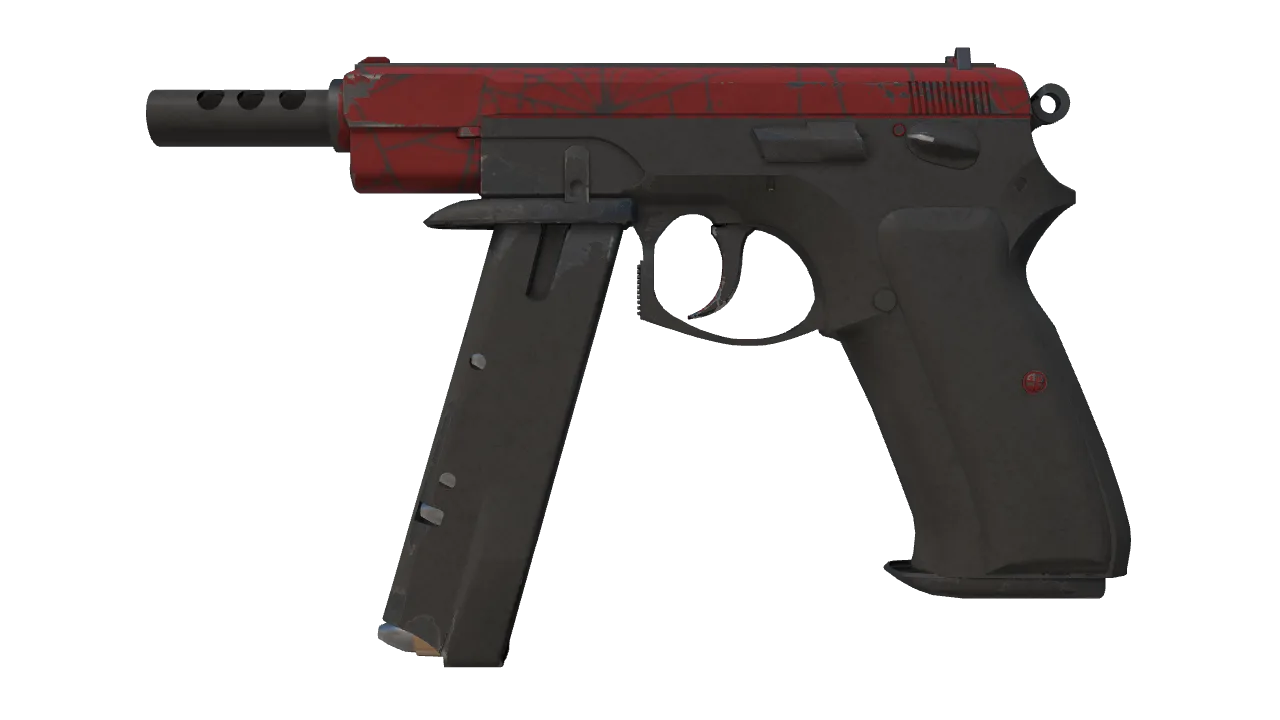 CZ75-Auto | Crimson Web (Field-Tested) — Dust II light, front